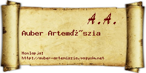 Auber Artemíszia névjegykártya